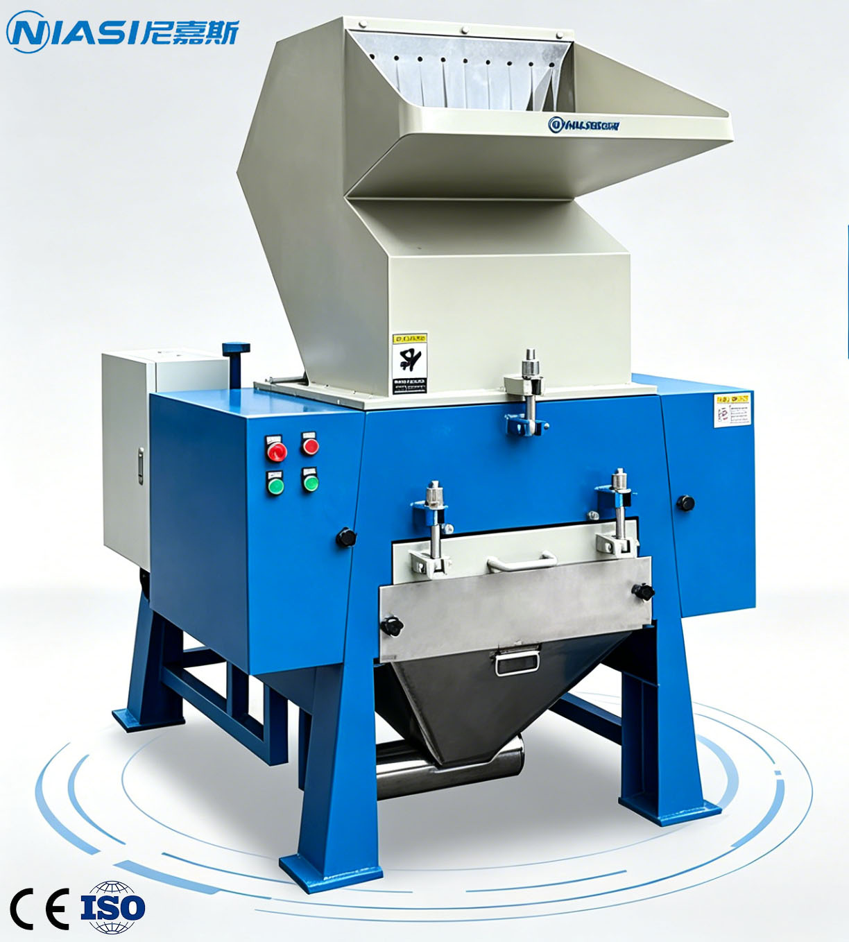 Máquina de reciclaje de trituradoras de plástico con sistema de recolección automático